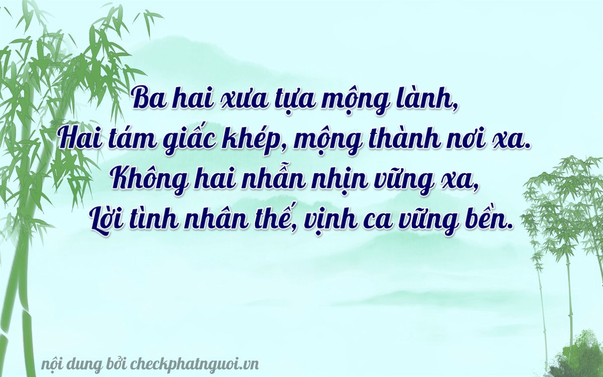 Bài thơ ý nghĩa cho <b>biển số 12D1-32802</b> tại website checkphatnguoi.vn