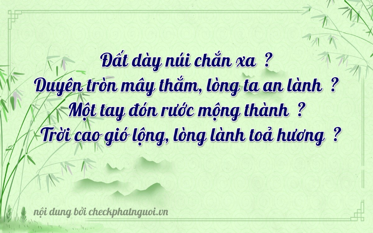 Bài thơ ý nghĩa cho <b>biển số 12E-01231</b> tại website checkphatnguoi.vn