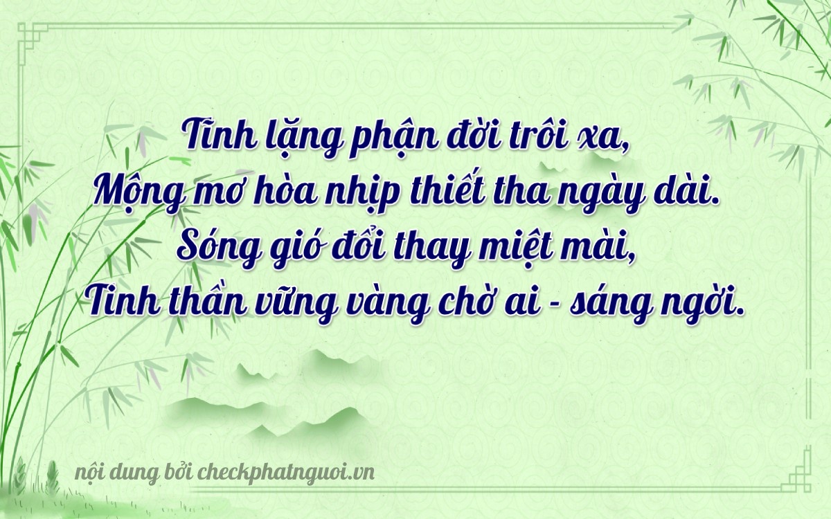 Bài thơ ý nghĩa cho <b>biển số 12H-02895</b> tại website checkphatnguoi.vn