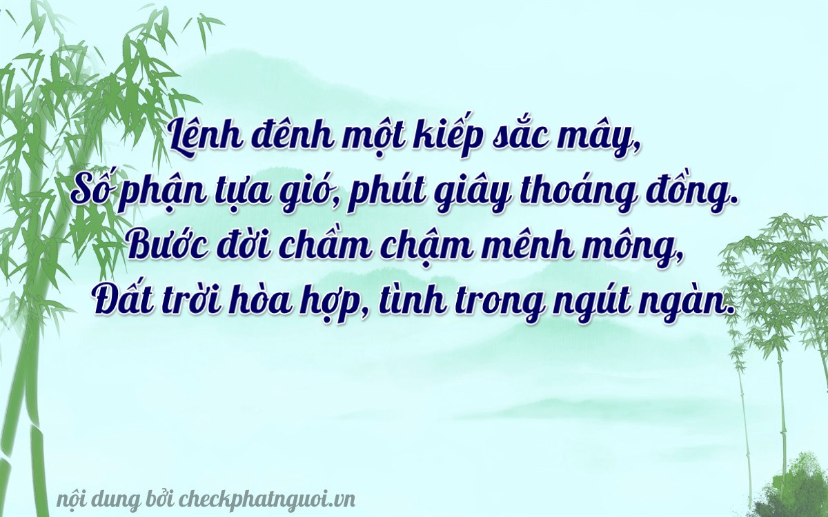 Bài thơ ý nghĩa cho <b>biển số 12H1-14758</b> tại website checkphatnguoi.vn