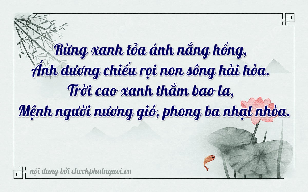 Bài thơ ý nghĩa cho <b>biển số 12H1-42803</b> tại website checkphatnguoi.vn