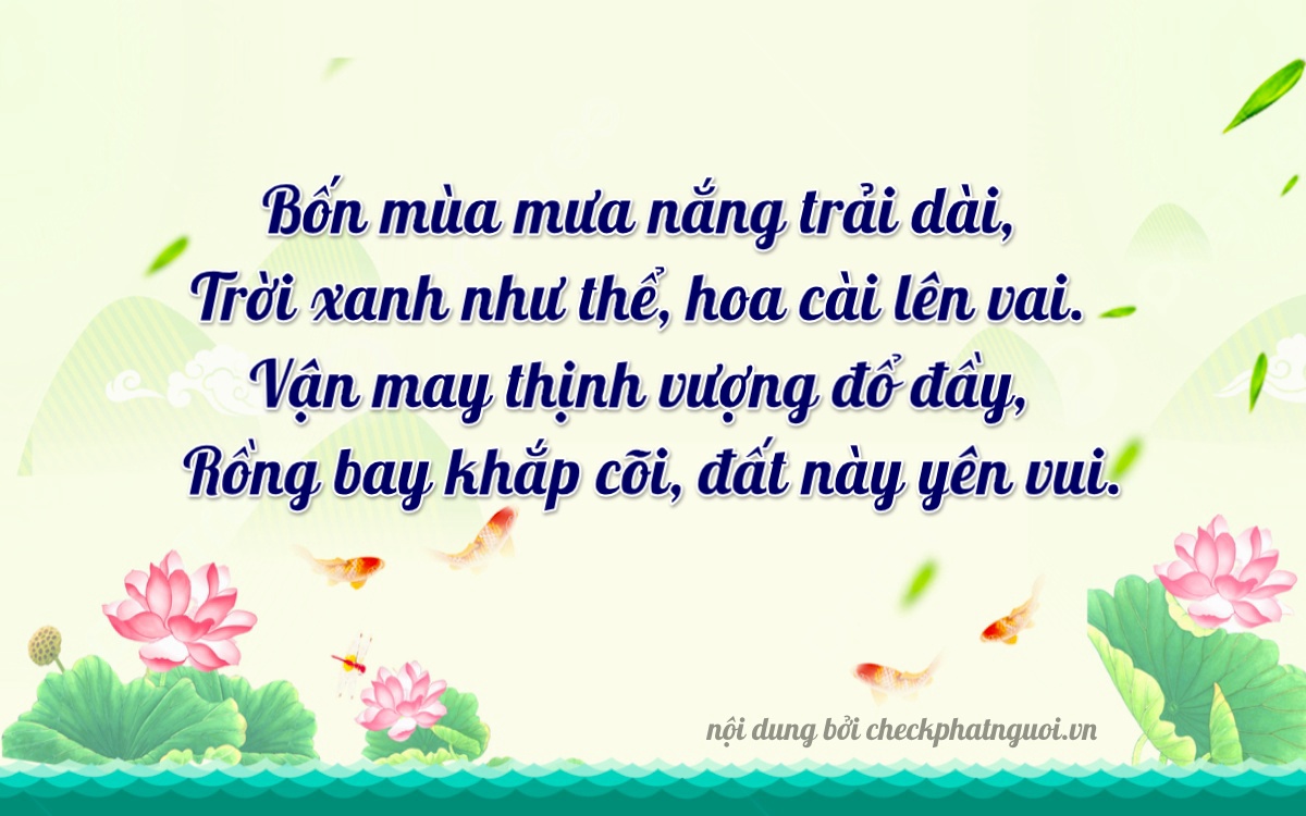 Bài thơ ý nghĩa cho <b>biển số 12H1-43297</b> tại website checkphatnguoi.vn