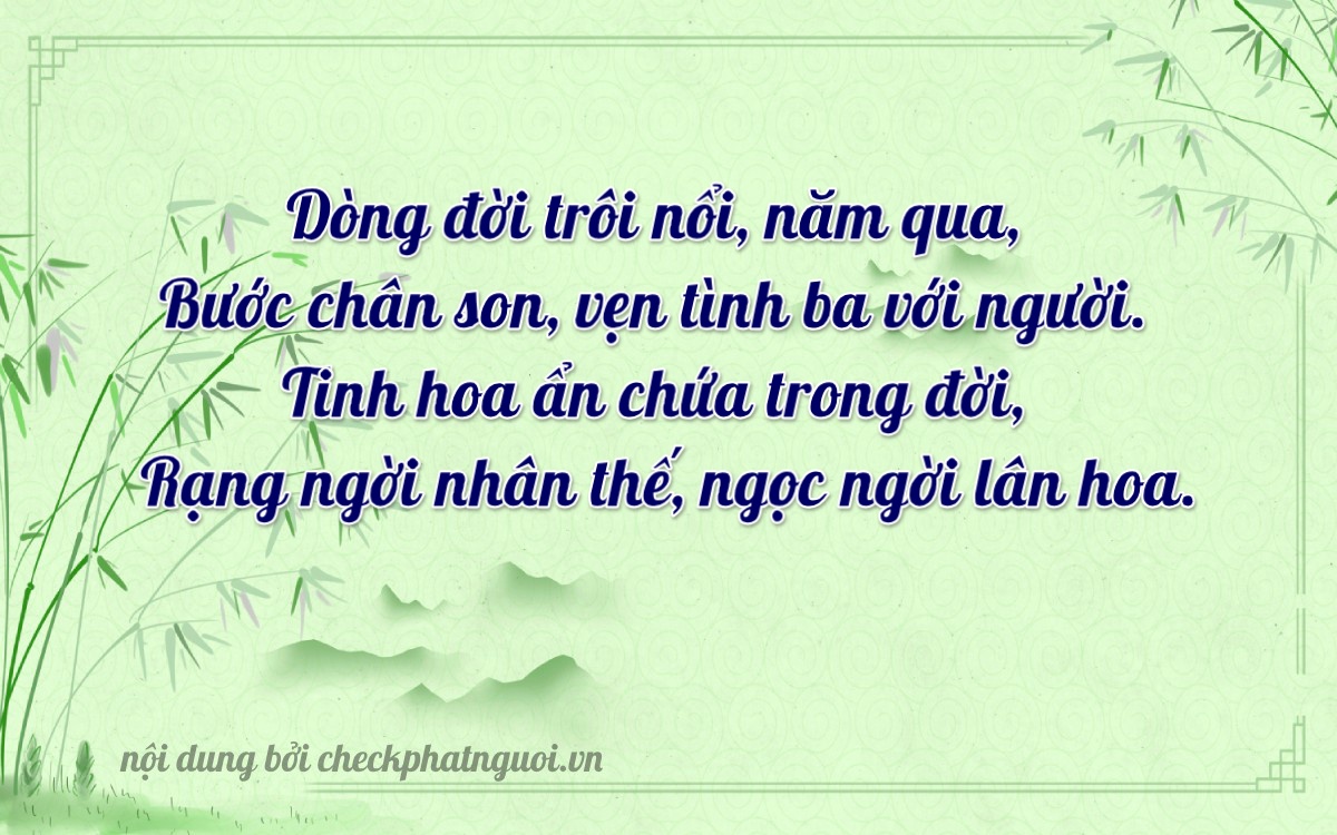 Bài thơ ý nghĩa cho <b>biển số 12H1-45802</b> tại website checkphatnguoi.vn