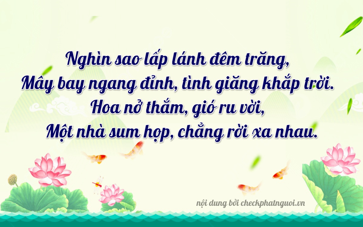 Bài thơ ý nghĩa cho <b>biển số 12HA-11917</b> tại website checkphatnguoi.vn