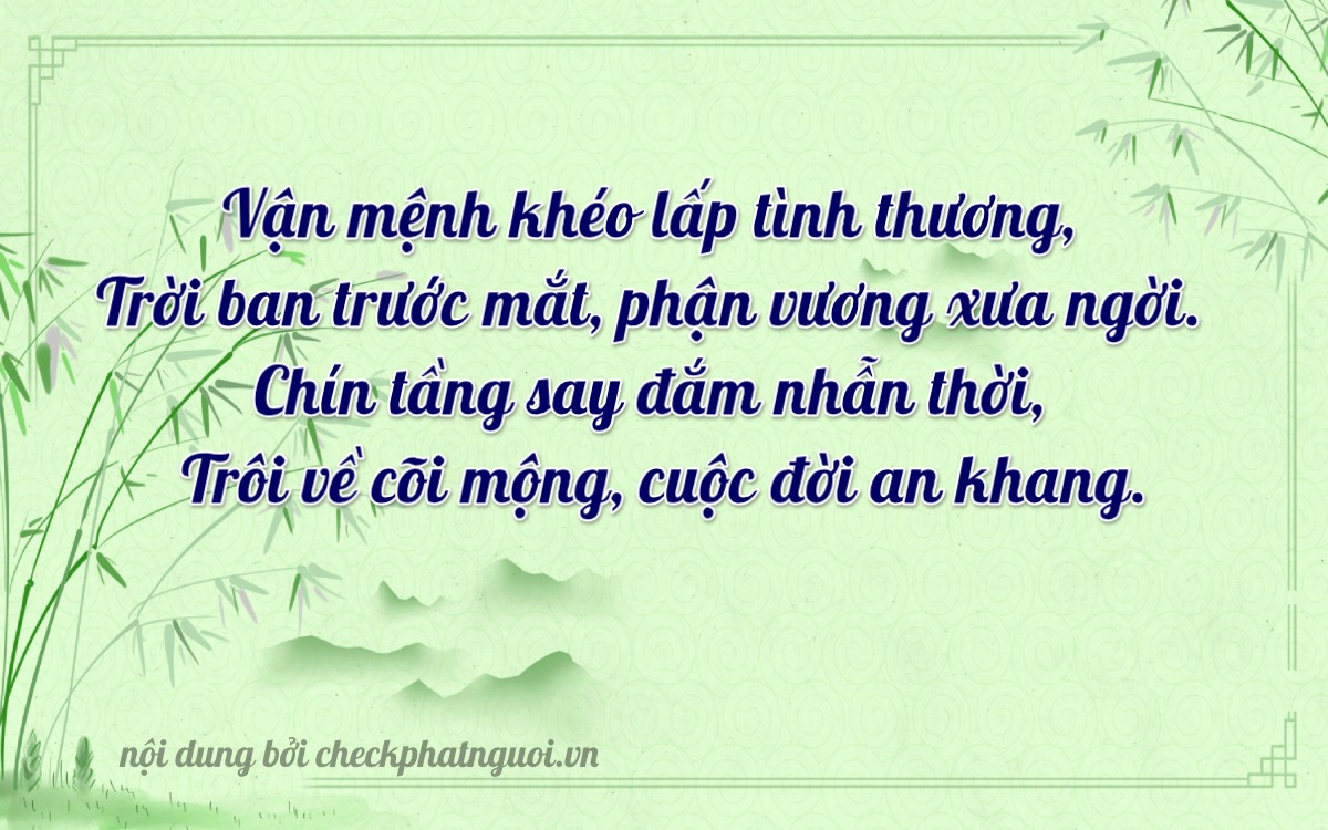 Bài thơ ý nghĩa cho <b>biển số 12L1-08946</b> tại website checkphatnguoi.vn