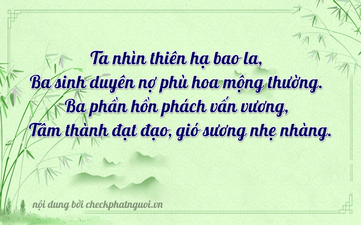 Bài thơ ý nghĩa cho <b>biển số 12S1-13338</b> tại website checkphatnguoi.vn