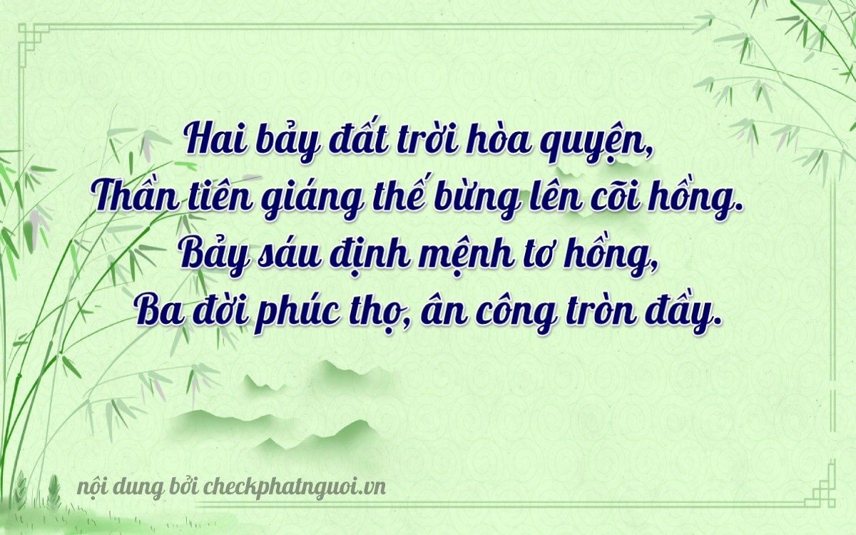 Bài thơ ý nghĩa cho <b>biển số 12S1-22763</b> tại website checkphatnguoi.vn