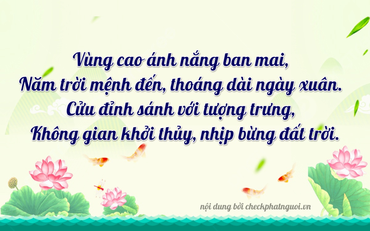 Bài thơ ý nghĩa cho <b>biển số 12SA-05960</b> tại website checkphatnguoi.vn