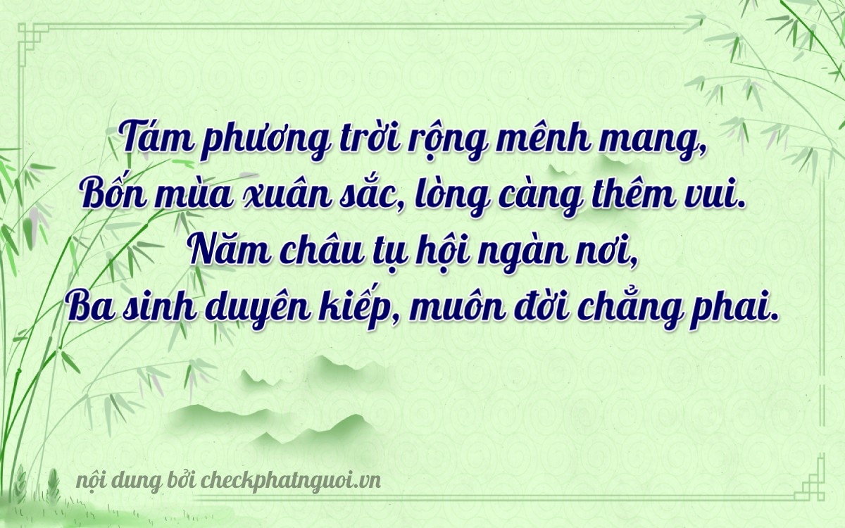 Bài thơ ý nghĩa cho <b>biển số 12SA-84531</b> tại website checkphatnguoi.vn