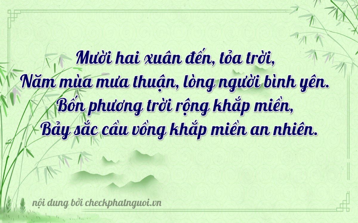 Bài thơ ý nghĩa cho <b>biển số 12UA-12547</b> tại website checkphatnguoi.vn