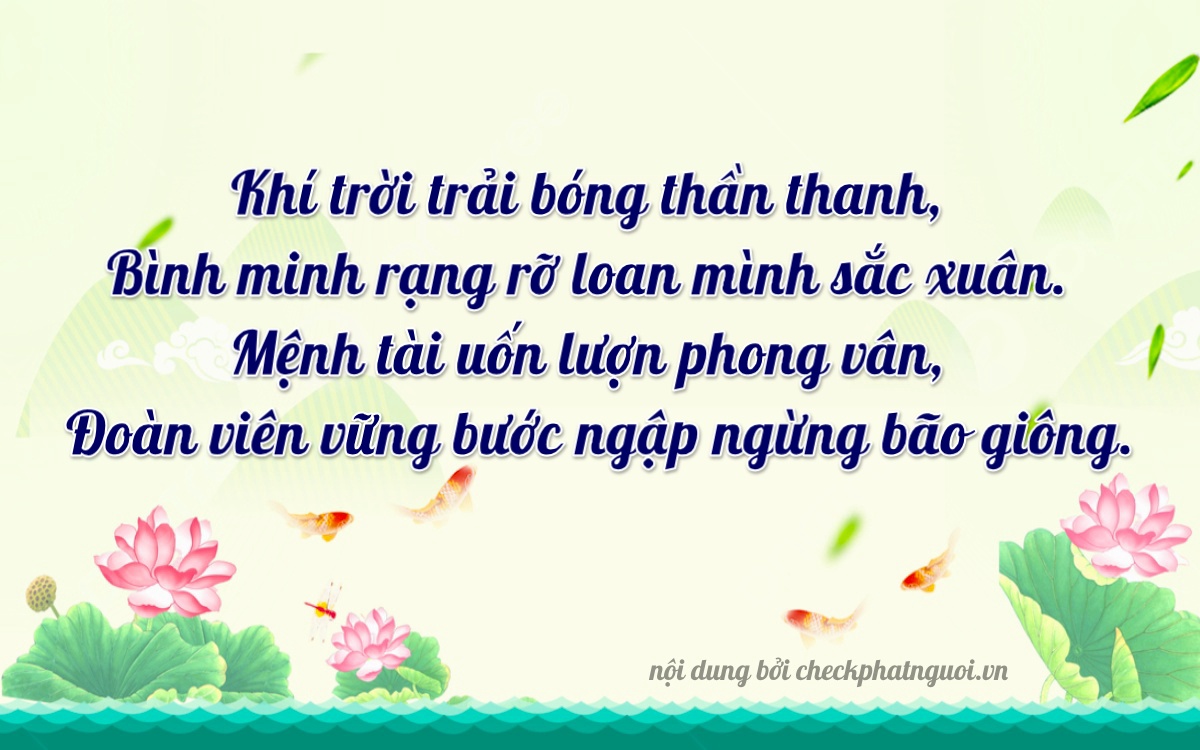 Bài thơ ý nghĩa cho <b>biển số 12V1-23456</b> tại website checkphatnguoi.vn