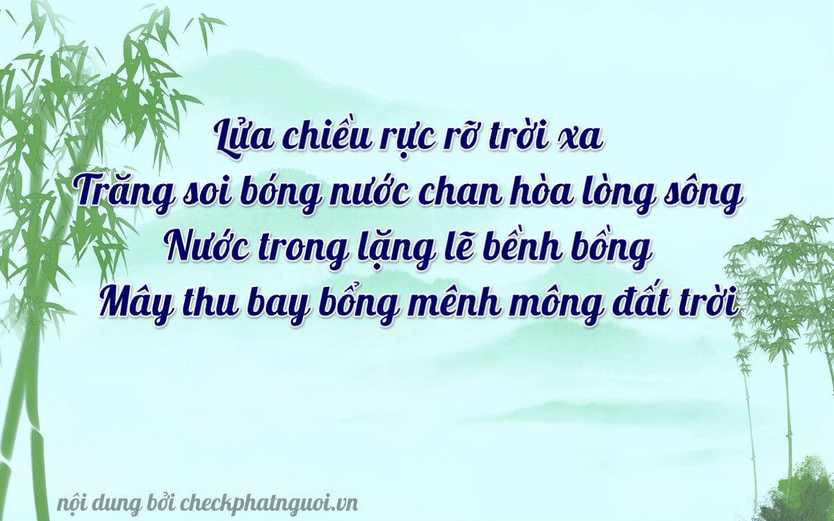 Bài thơ ý nghĩa cho <b>biển số 12X1-16611</b> tại website checkphatnguoi.vn