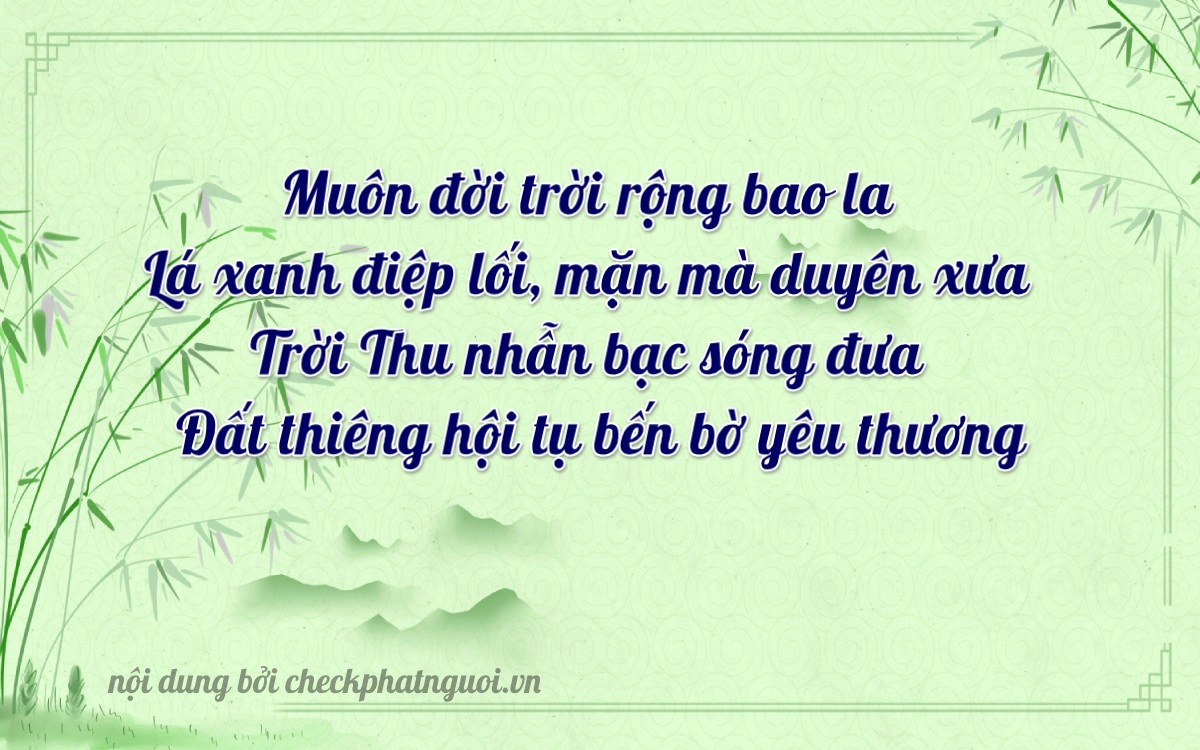 Bài thơ ý nghĩa cho <b>biển số 12X1-17083</b> tại website checkphatnguoi.vn