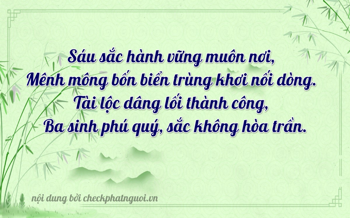 Bài thơ ý nghĩa cho <b>biển số 12XA-06436</b> tại website checkphatnguoi.vn