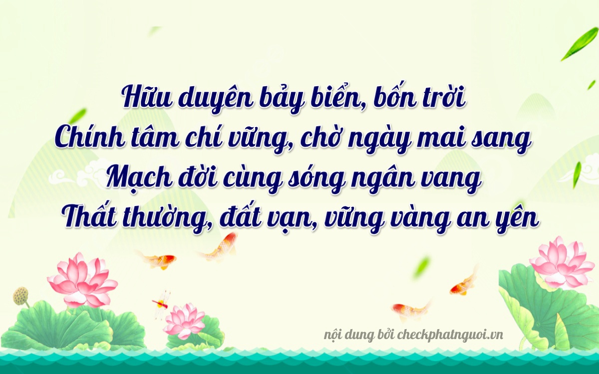 Bài thơ ý nghĩa cho <b>biển số 12XA-07477</b> tại website checkphatnguoi.vn