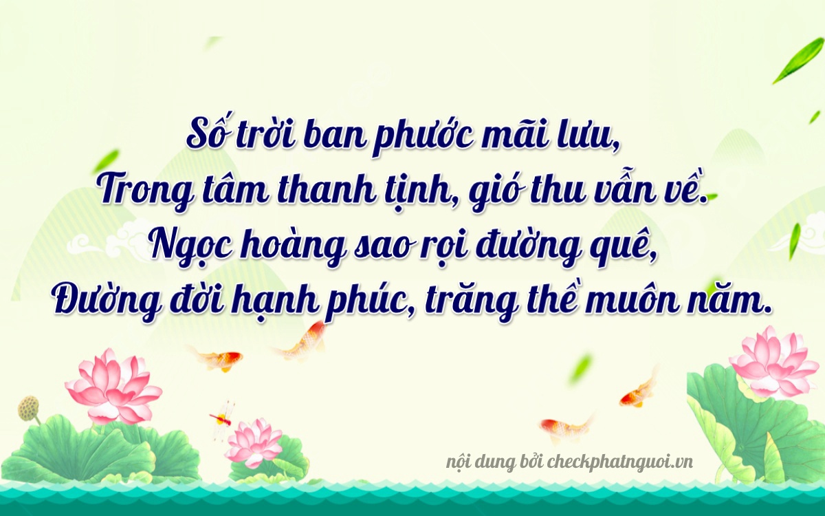 Bài thơ ý nghĩa cho <b>biển số 12ZA-01111</b> tại website checkphatnguoi.vn