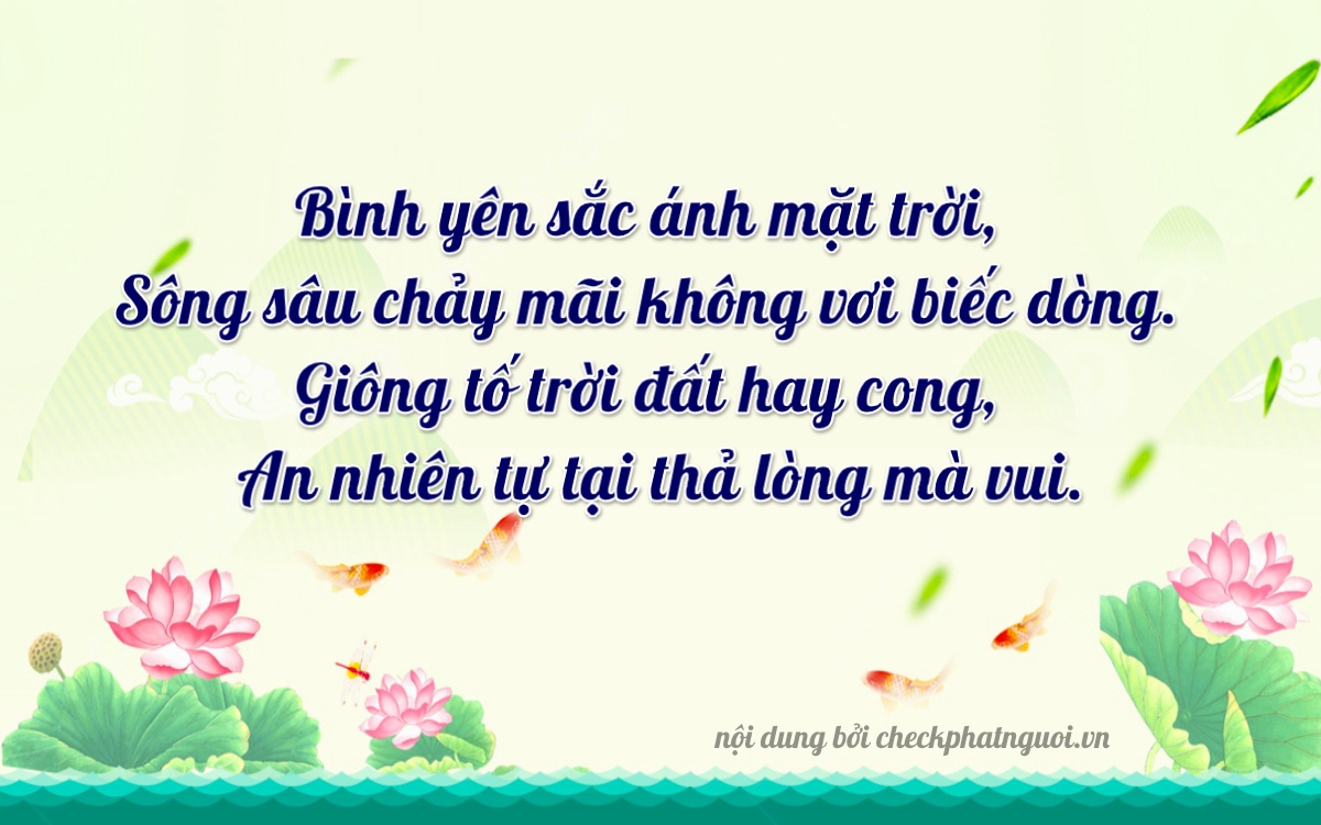Bài thơ ý nghĩa cho <b>biển số 12ZA-02116</b> tại website checkphatnguoi.vn
