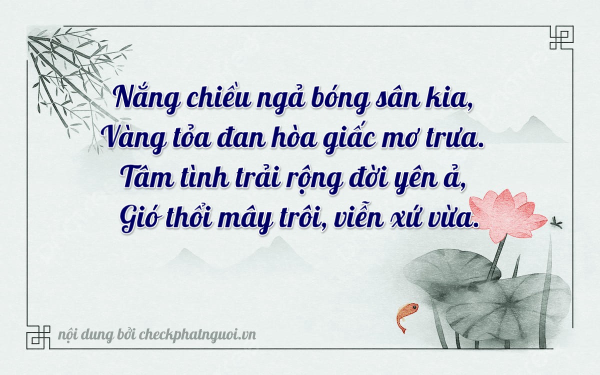 Bài thơ ý nghĩa cho <b>biển số 13126</b> tại website checkphatnguoi.vn