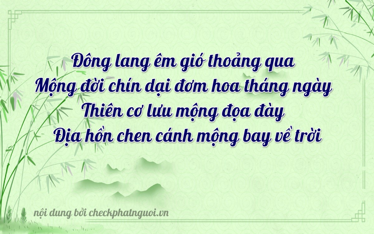 Bài thơ ý nghĩa cho <b>biển số 13314</b> tại website checkphatnguoi.vn