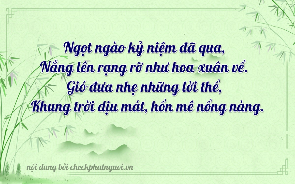 Bài thơ ý nghĩa cho <b>biển số 13342</b> tại website checkphatnguoi.vn