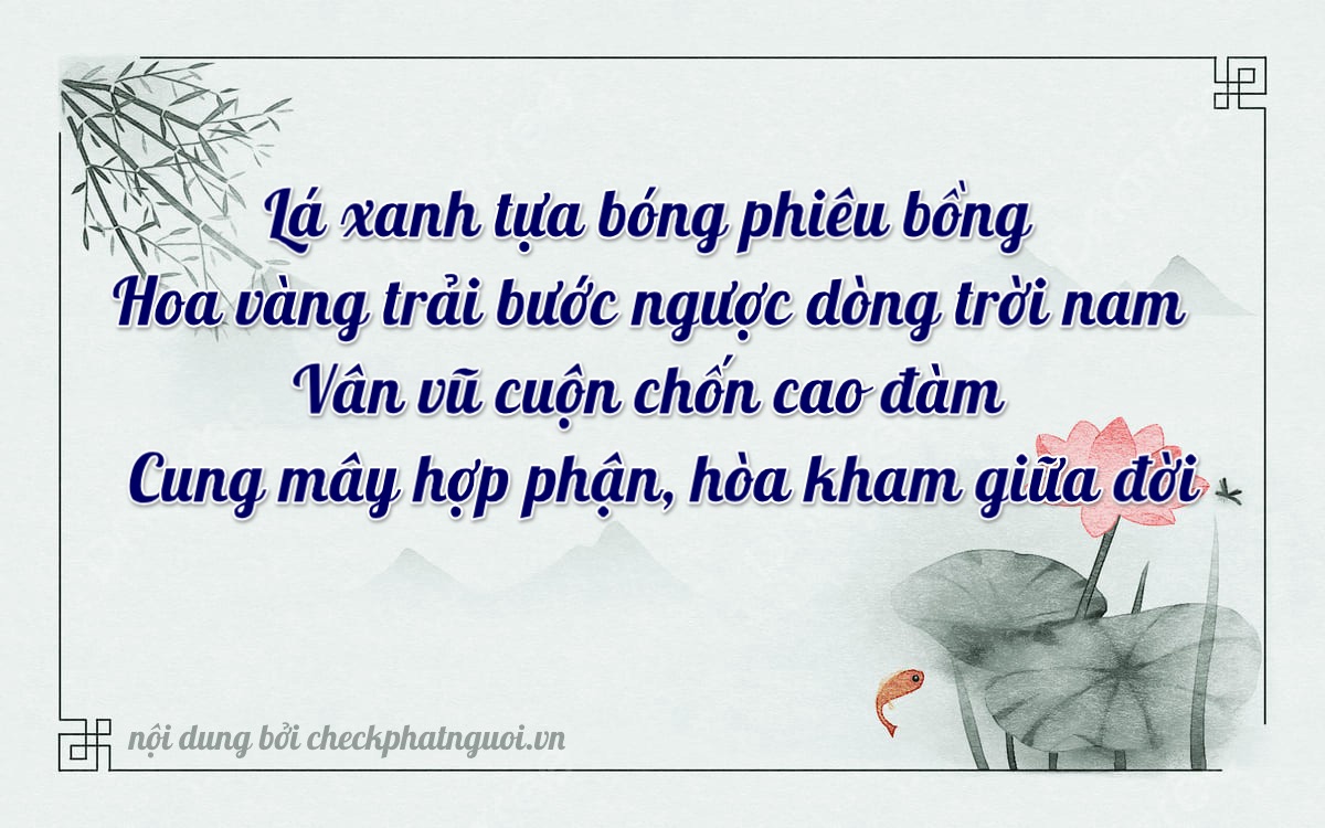 Bài thơ ý nghĩa cho <b>biển số 14652</b> tại website checkphatnguoi.vn