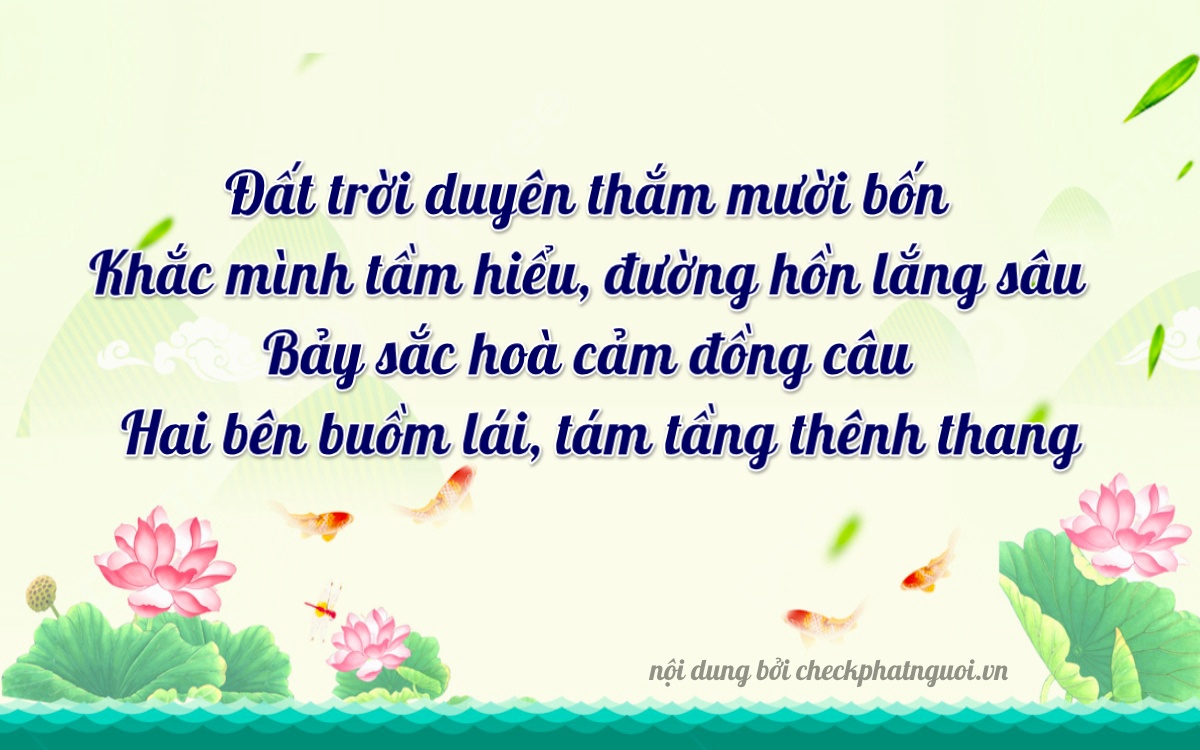 Bài thơ ý nghĩa cho <b>biển số 14728</b> tại website checkphatnguoi.vn