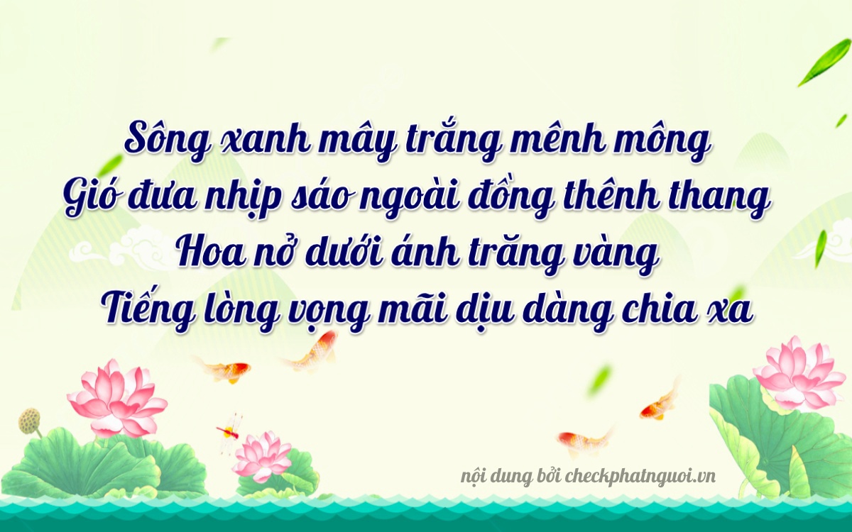 Bài thơ ý nghĩa cho <b>biển số 14739</b> tại website checkphatnguoi.vn