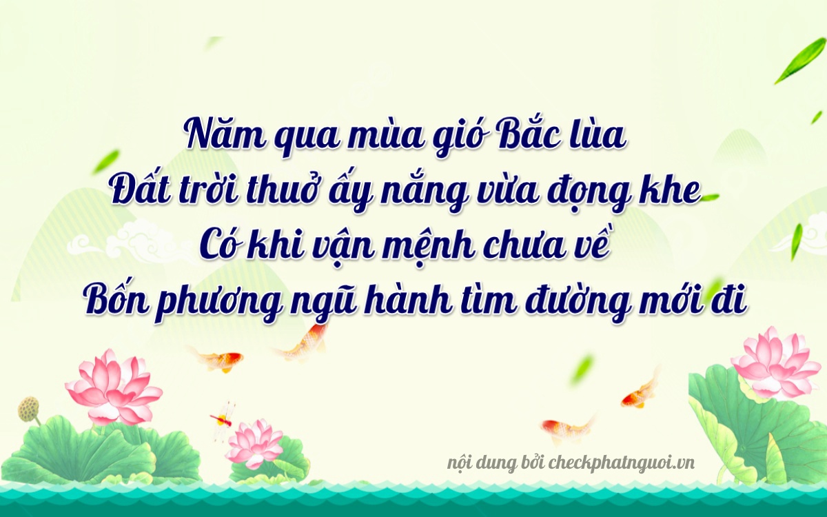 Bài thơ ý nghĩa cho <b>biển số 14A-05210</b> tại website checkphatnguoi.vn