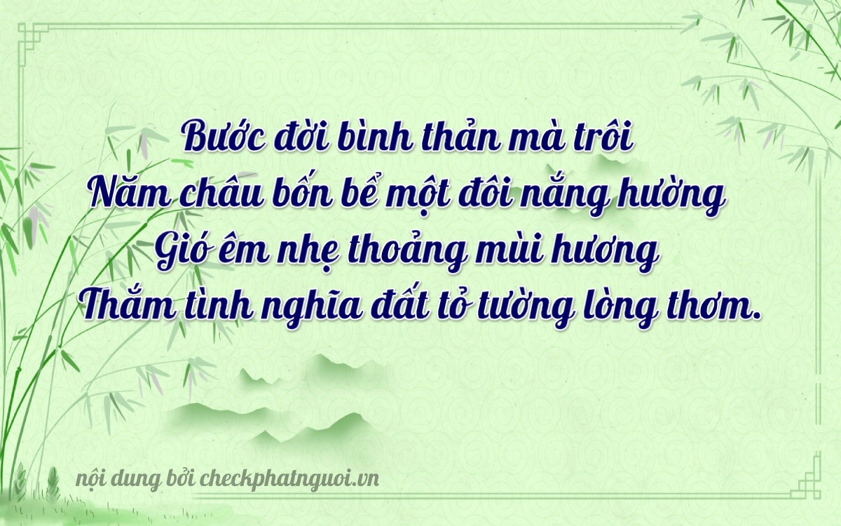 Bài thơ ý nghĩa cho <b>biển số 14A-05651</b> tại website checkphatnguoi.vn