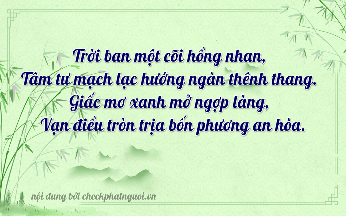 Bài thơ ý nghĩa cho <b>biển số 14A-08125</b> tại website checkphatnguoi.vn