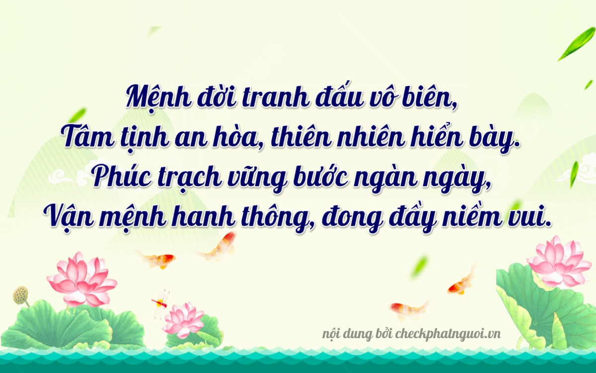 Bài thơ ý nghĩa cho <b>biển số 14A-11356</b> tại website checkphatnguoi.vn