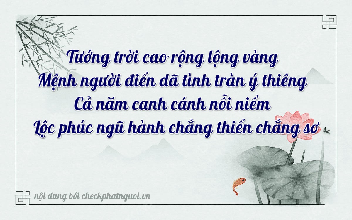 Bài thơ ý nghĩa cho <b>biển số 14A-24196</b> tại website checkphatnguoi.vn