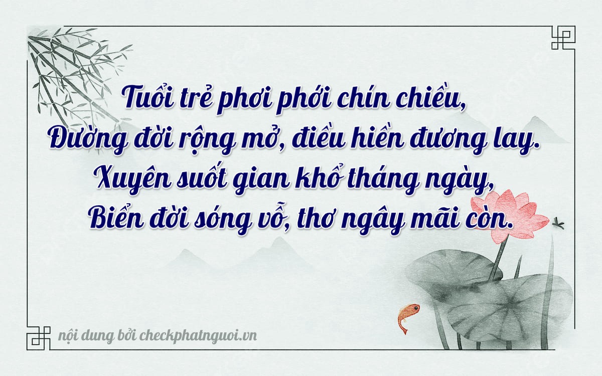 Bài thơ ý nghĩa cho <b>biển số 14A-29709</b> tại website checkphatnguoi.vn