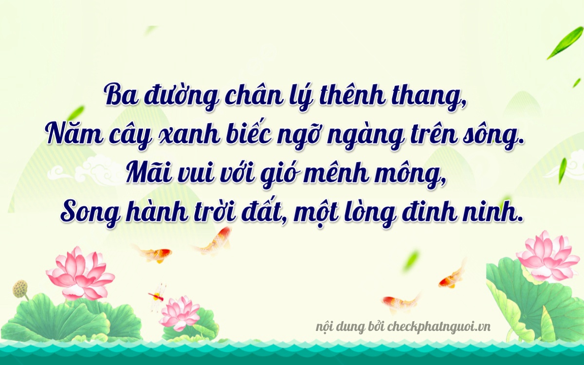 Bài thơ ý nghĩa cho <b>biển số 14A-35028</b> tại website checkphatnguoi.vn