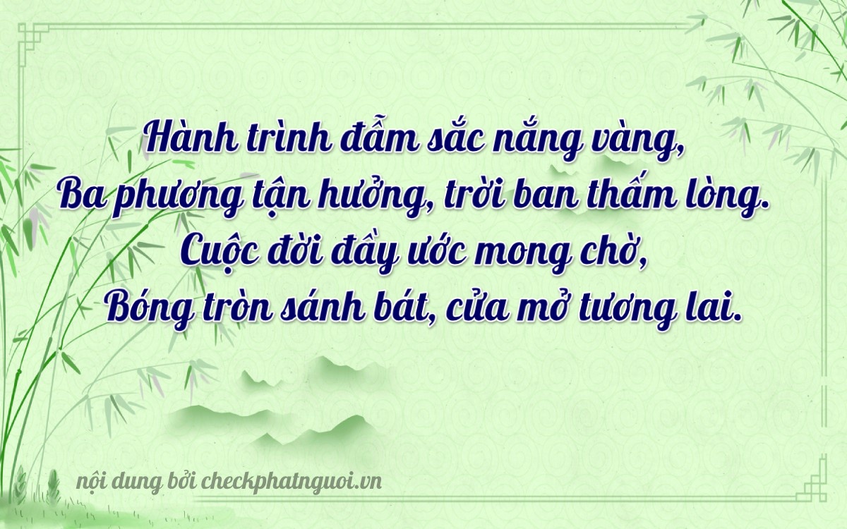 Bài thơ ý nghĩa cho <b>biển số 14A-35383</b> tại website checkphatnguoi.vn