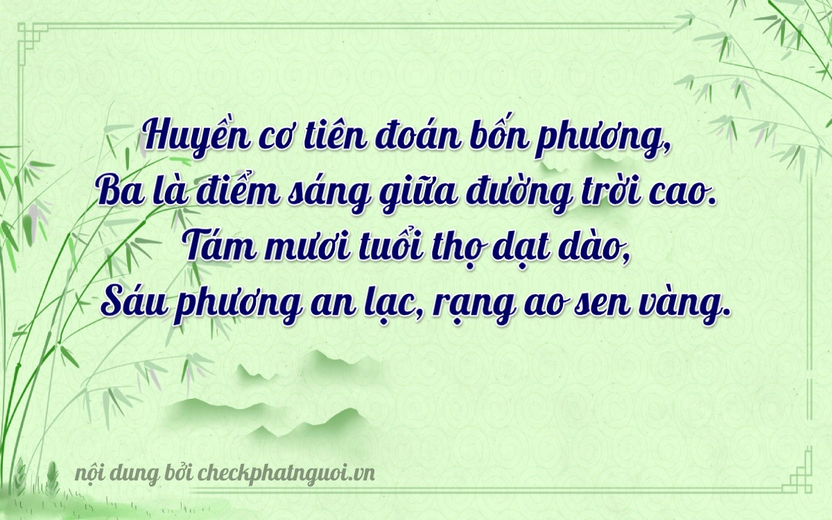 Bài thơ ý nghĩa cho <b>biển số 14A-38368</b> tại website checkphatnguoi.vn