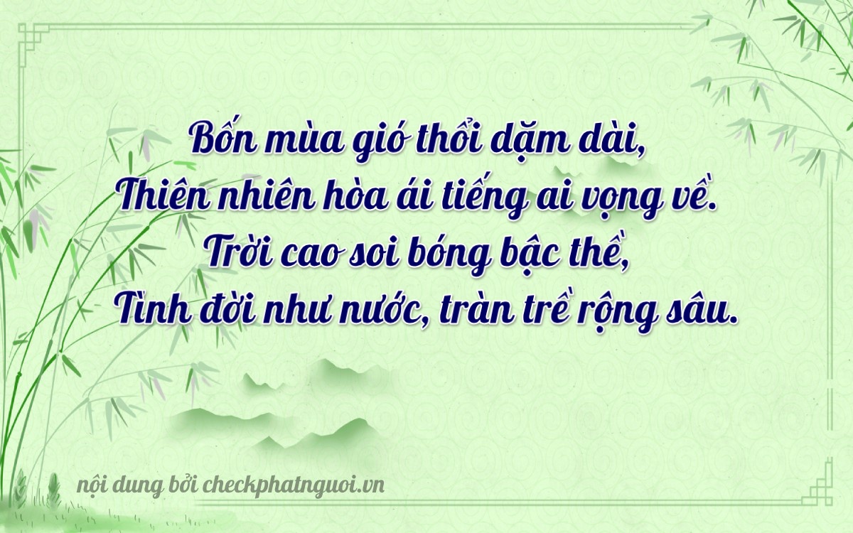 Bài thơ ý nghĩa cho <b>biển số 14A-39758</b> tại website checkphatnguoi.vn