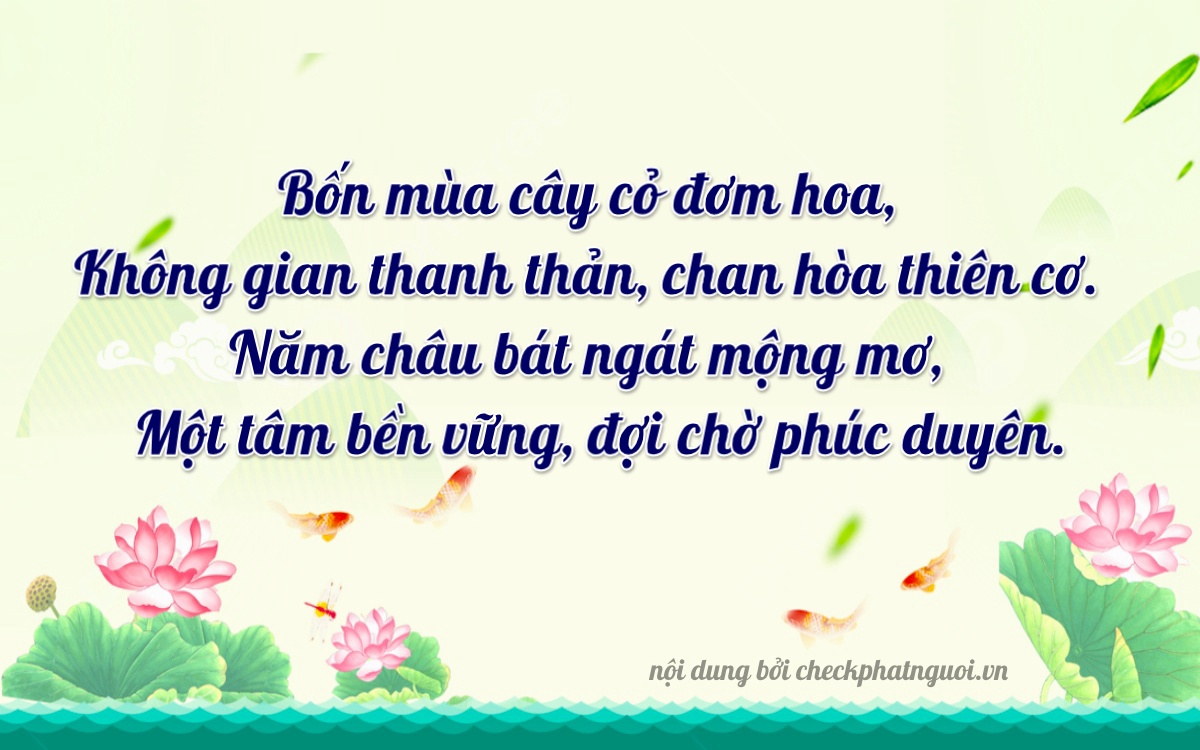 Bài thơ ý nghĩa cho <b>biển số 14A-40511</b> tại website checkphatnguoi.vn