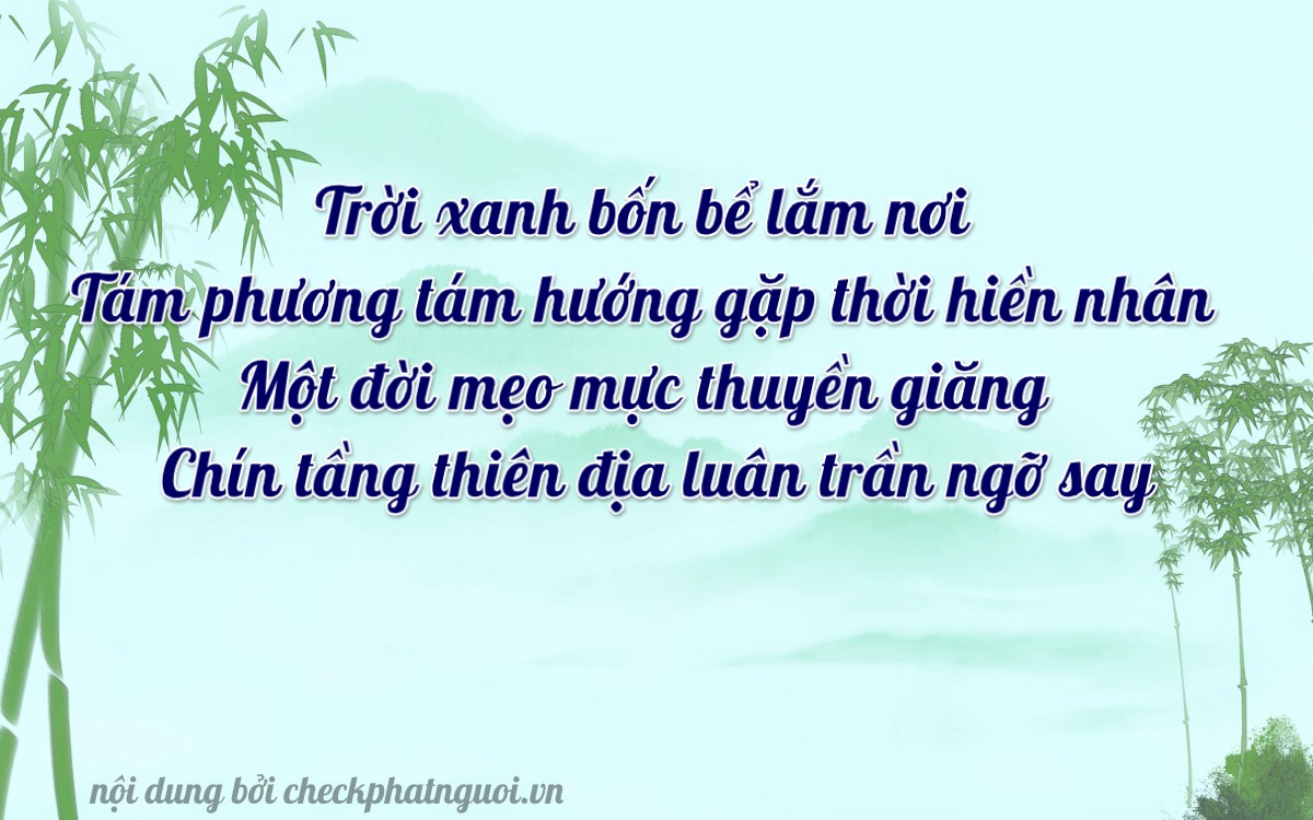 Bài thơ ý nghĩa cho <b>biển số 14A-48189</b> tại website checkphatnguoi.vn