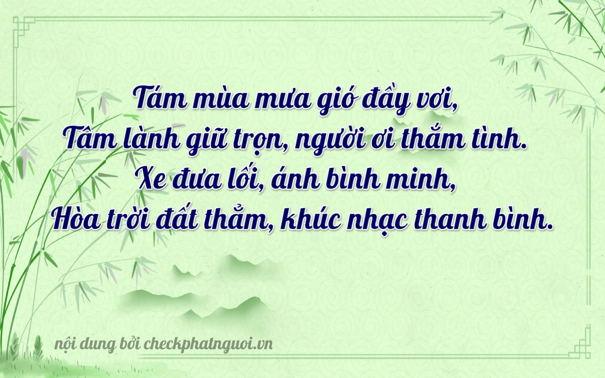 Bài thơ ý nghĩa cho <b>biển số 14A-48786</b> tại website checkphatnguoi.vn