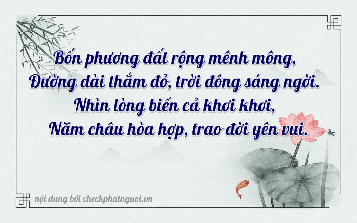 Bài thơ ý nghĩa cho <b>biển số 14A-49636</b> tại website checkphatnguoi.vn