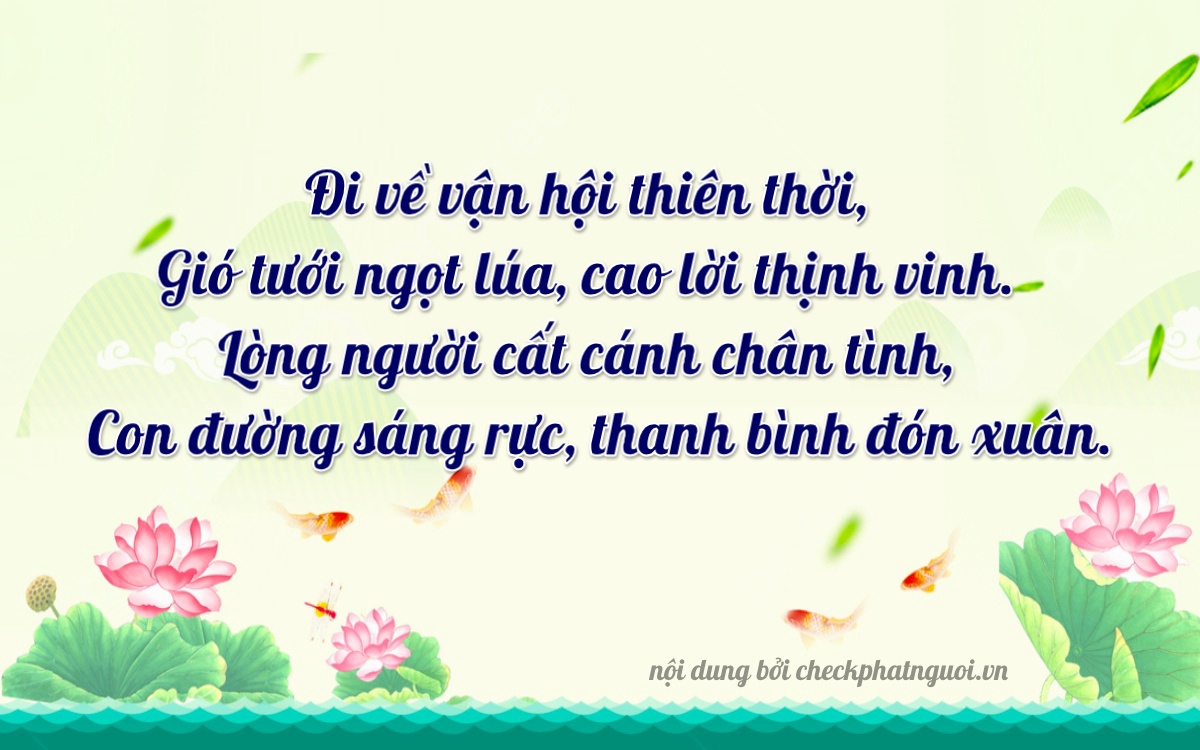 Bài thơ ý nghĩa cho <b>biển số 14A-52270</b> tại website checkphatnguoi.vn