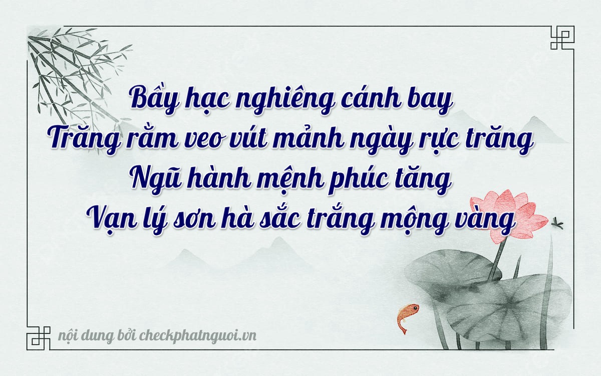 Bài thơ ý nghĩa cho <b>biển số 14A-52547</b> tại website checkphatnguoi.vn