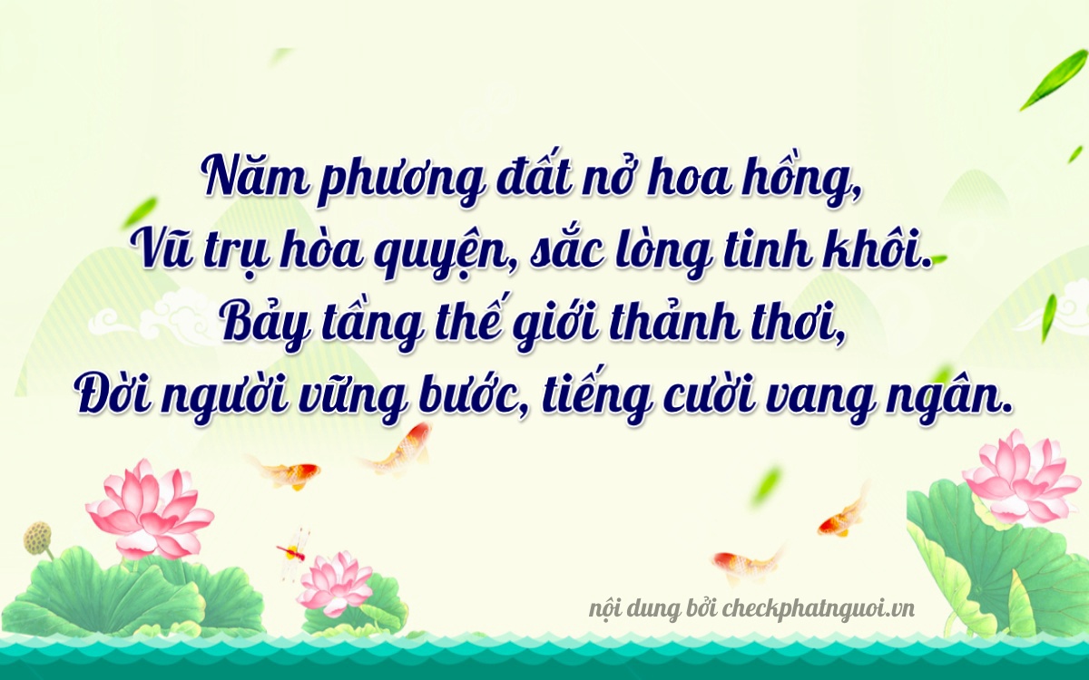 Bài thơ ý nghĩa cho <b>biển số 14A-57249</b> tại website checkphatnguoi.vn