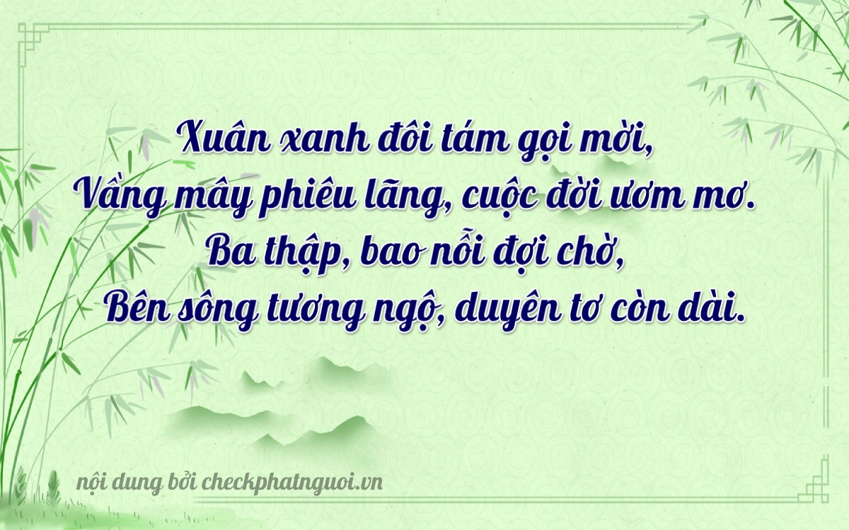 Bài thơ ý nghĩa cho <b>biển số 14A-58346</b> tại website checkphatnguoi.vn
