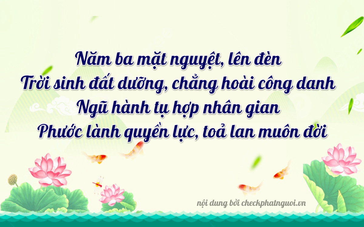 Bài thơ ý nghĩa cho <b>biển số 14A-58551</b> tại website checkphatnguoi.vn
