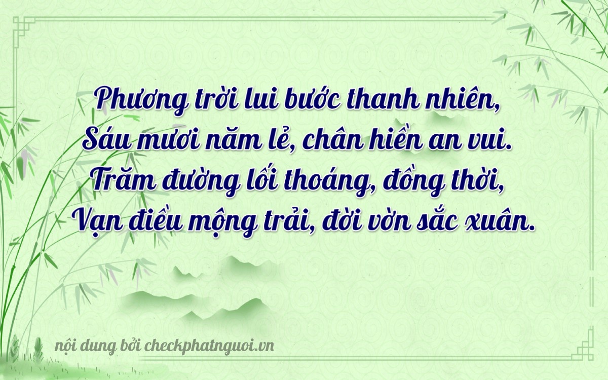Bài thơ ý nghĩa cho <b>biển số 14A-60736</b> tại website checkphatnguoi.vn