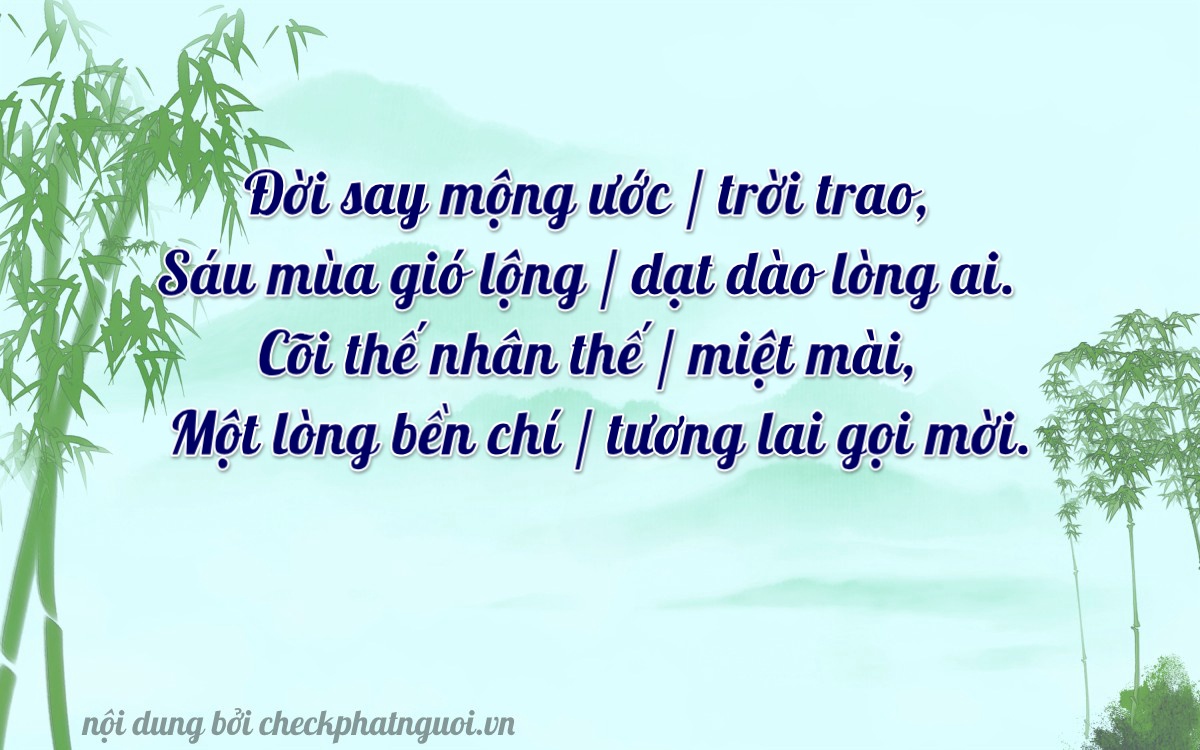Bài thơ ý nghĩa cho <b>biển số 14A-61216</b> tại website checkphatnguoi.vn