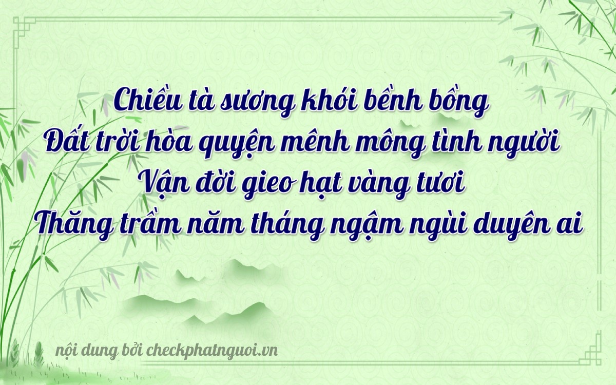 Bài thơ ý nghĩa cho <b>biển số 14A-61225</b> tại website checkphatnguoi.vn