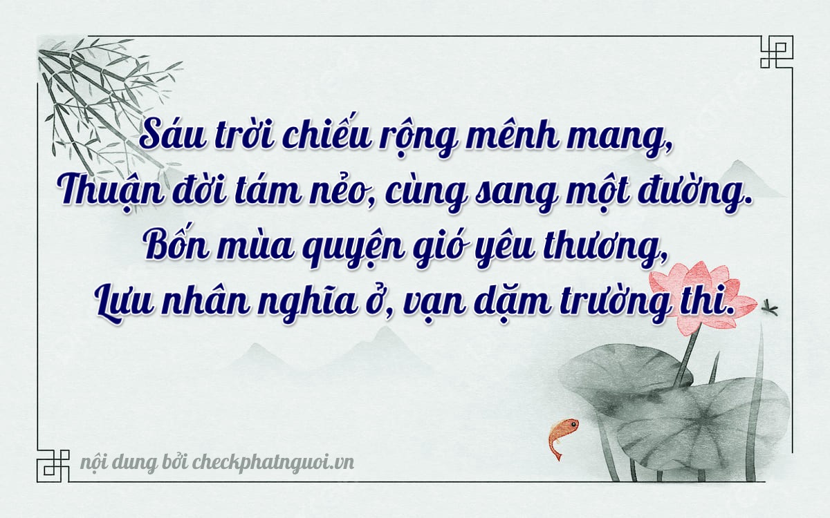 Bài thơ ý nghĩa cho <b>biển số 14A-64651</b> tại website checkphatnguoi.vn